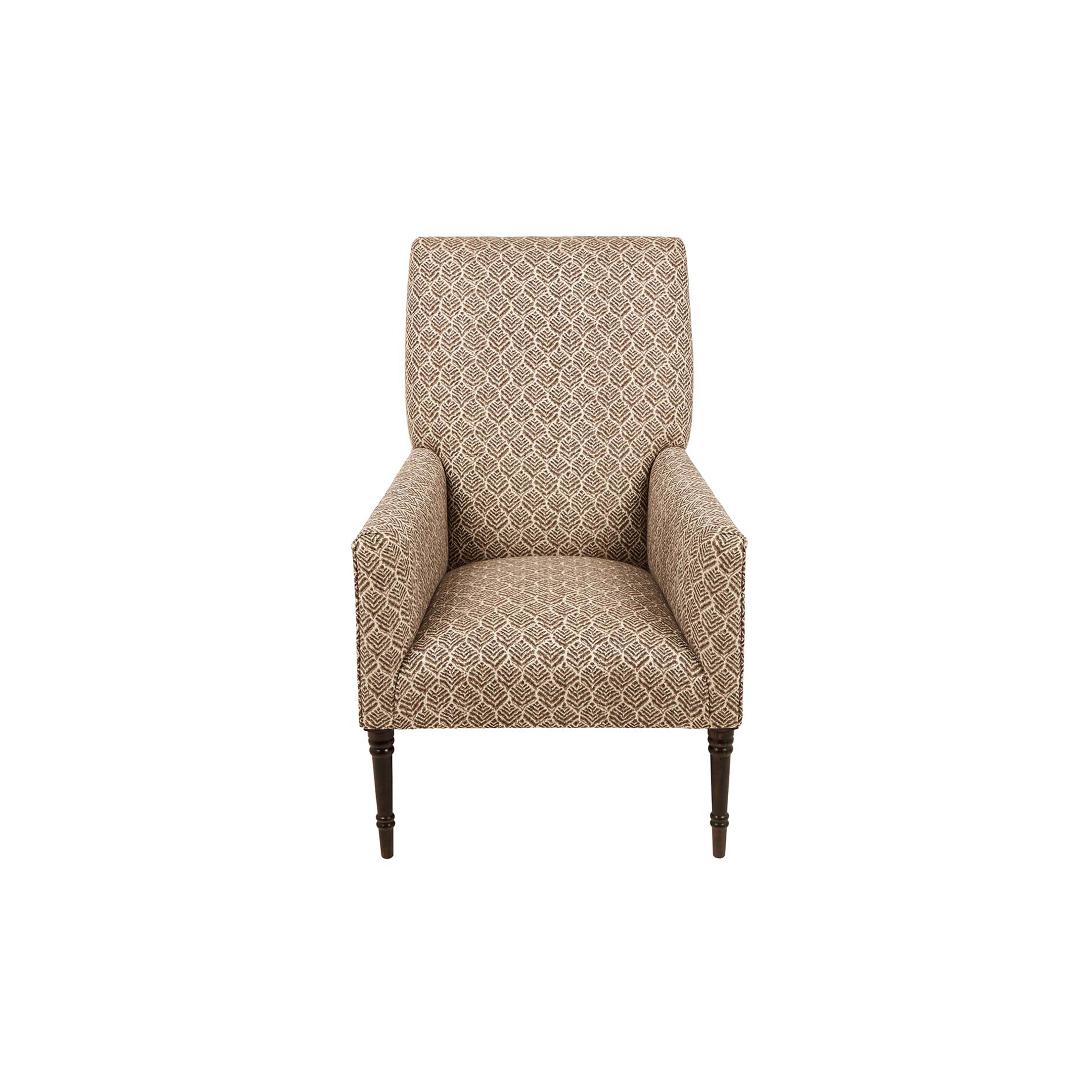 Nina Campbell in Miran Chocolate fabric against a white background
