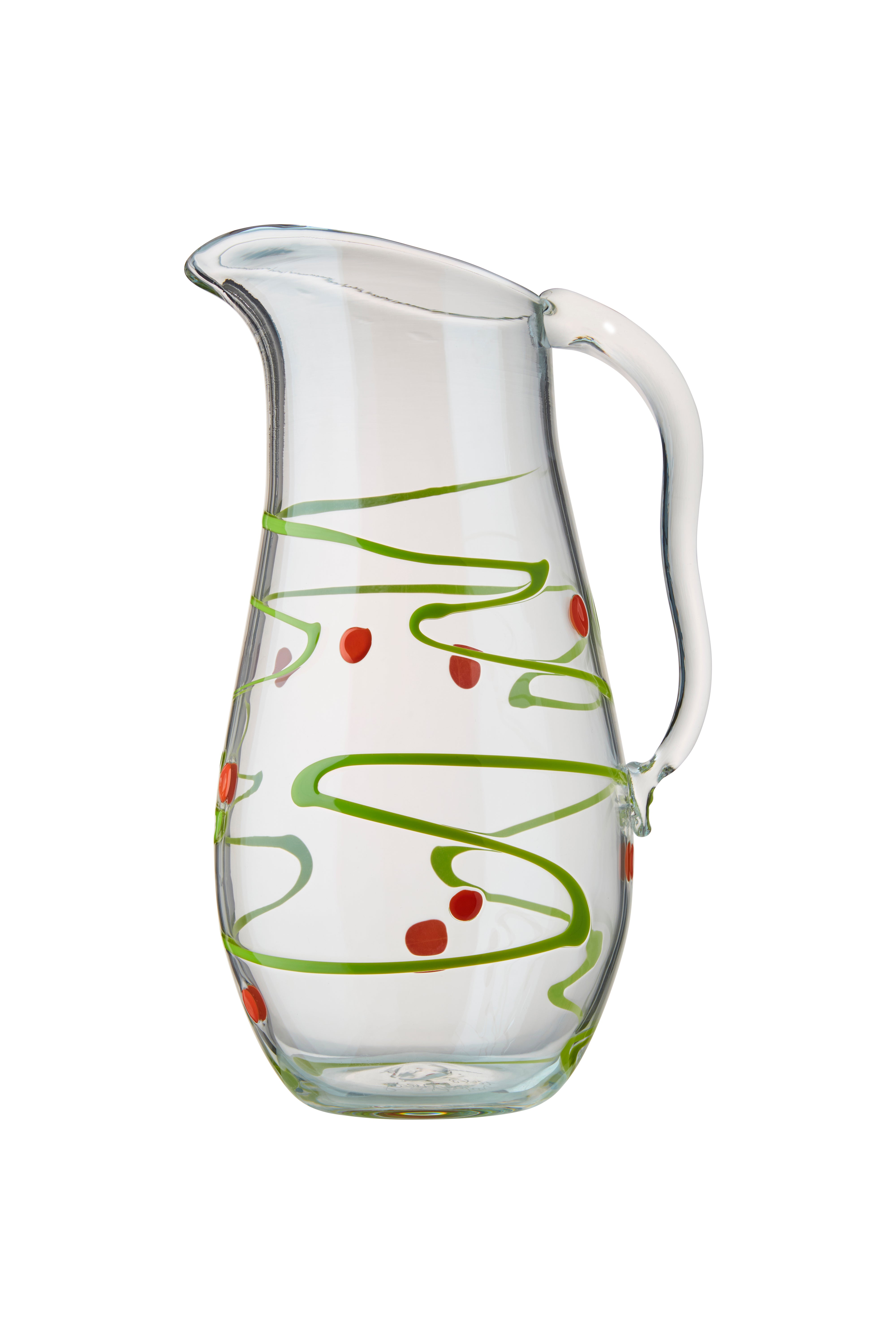 Nina Campbell Wackie Pitcher Lime Green/Orange against a white background