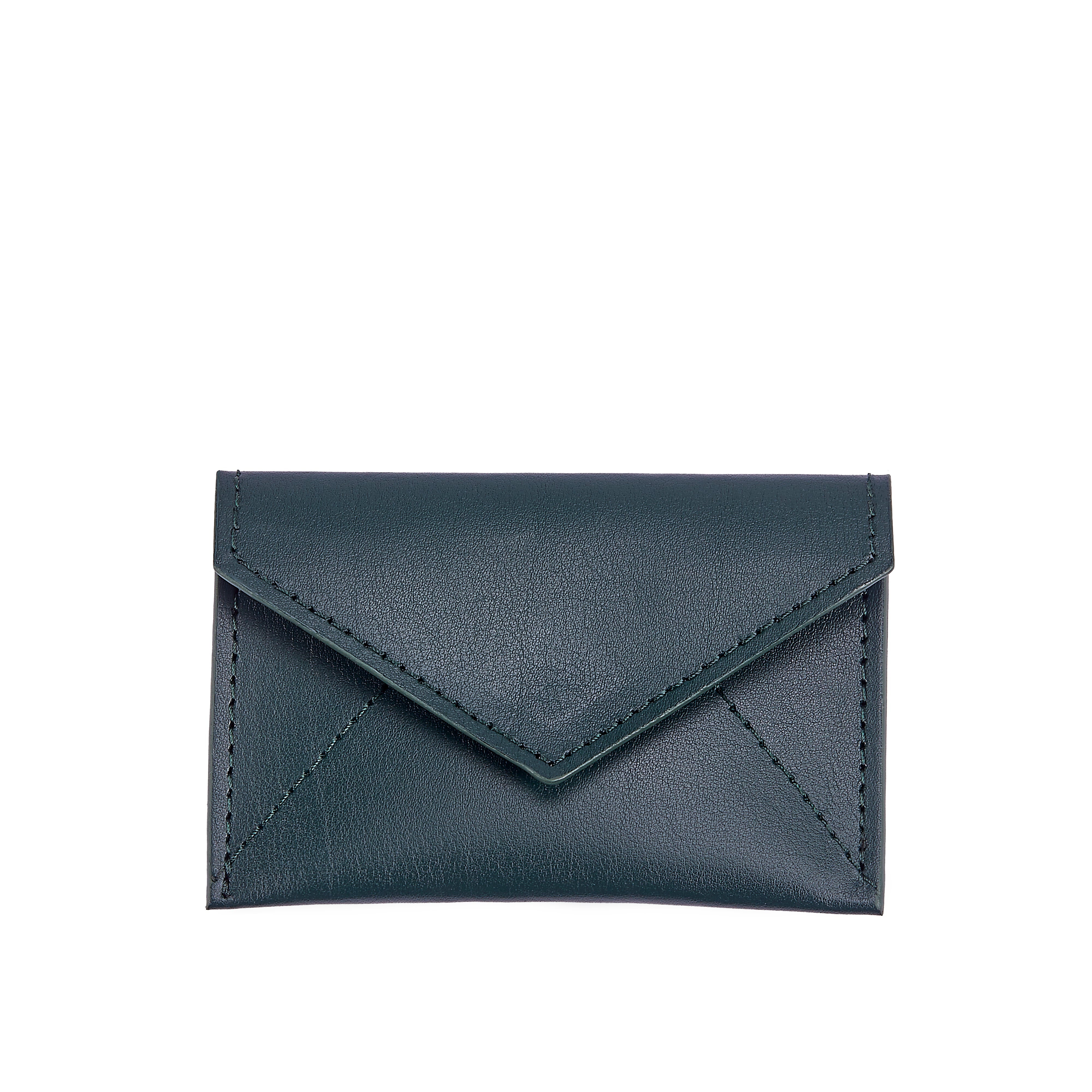 Mini Envelope Green Leather