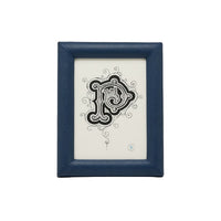 Eton Leather Frame Navy 5x7