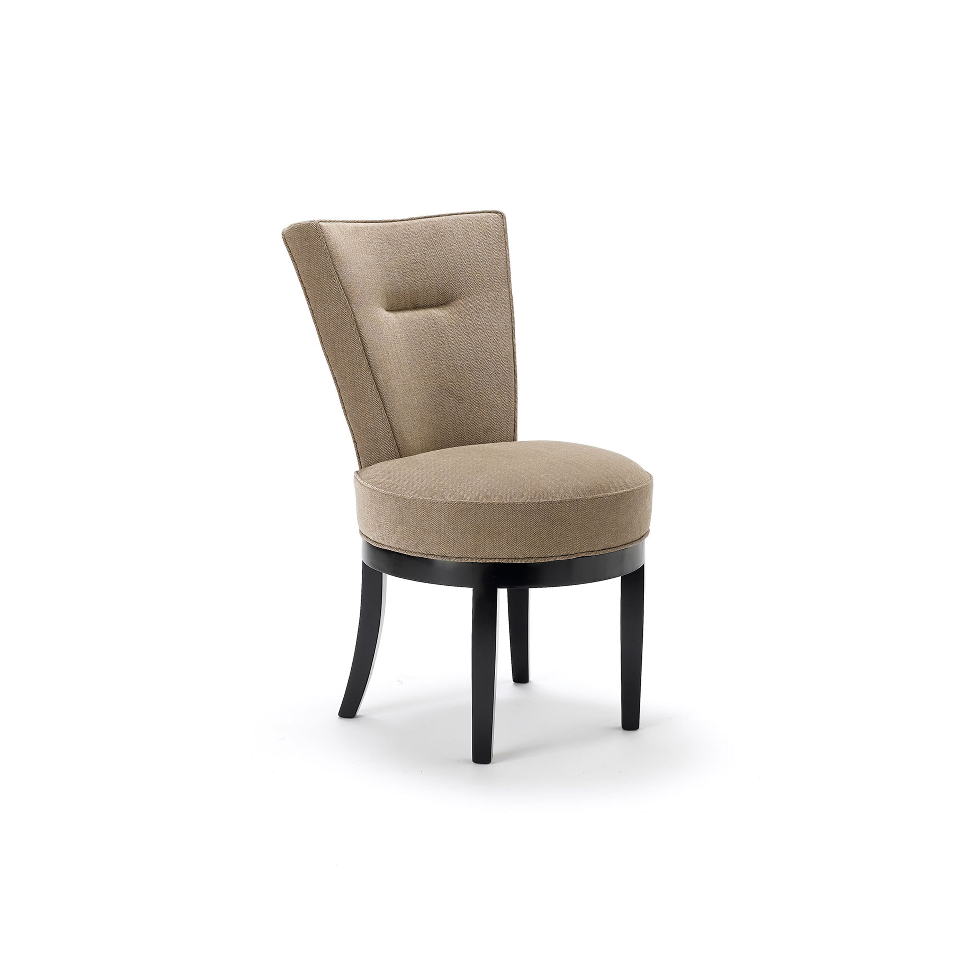 Nina Campbell Evelyn Desk Chair in brown fabric against a white background