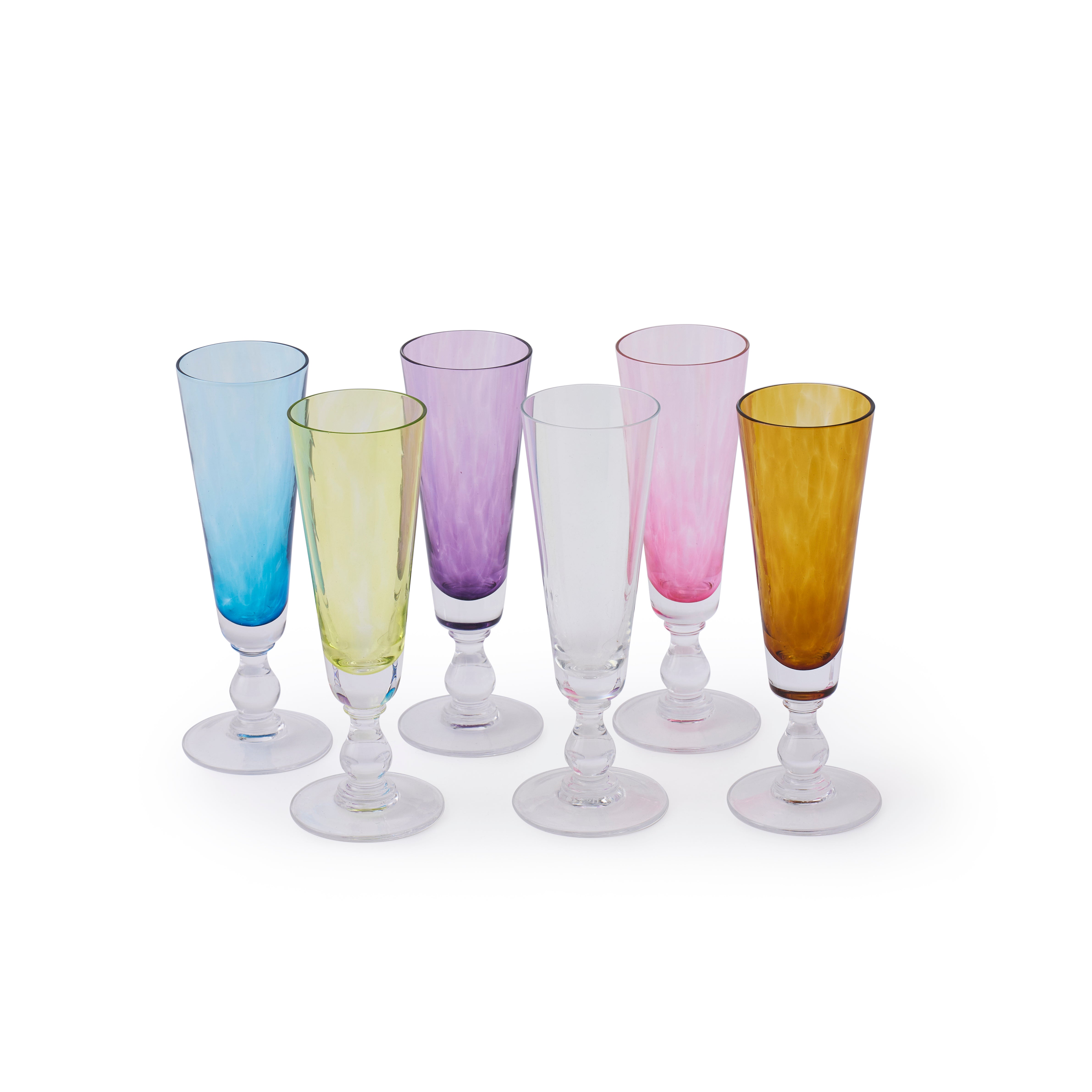 Jewel Champagne Flute Set of Six