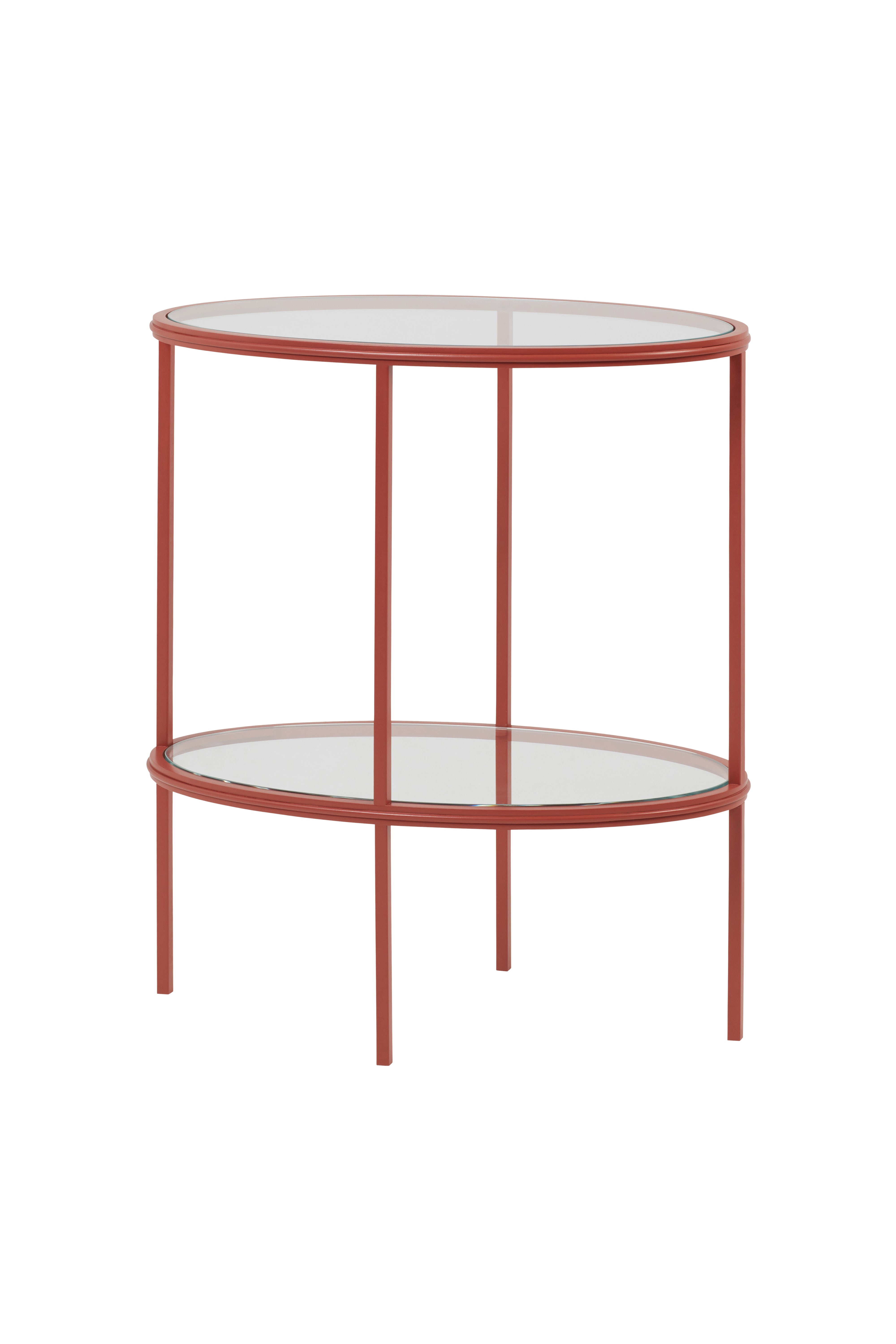 Nina Campbell Grace End Table in red against white background