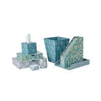 Nina Campbell blue stationery collection on white background