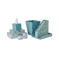 Nina Campbell blue stationery collection on white background