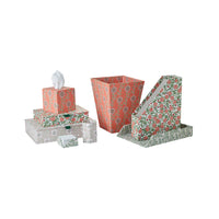 Nina Campbell coral stationery collection on white background