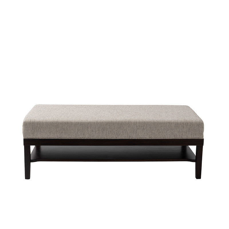 Nina Campbell Handel Stool in Larkana Plain against a white background