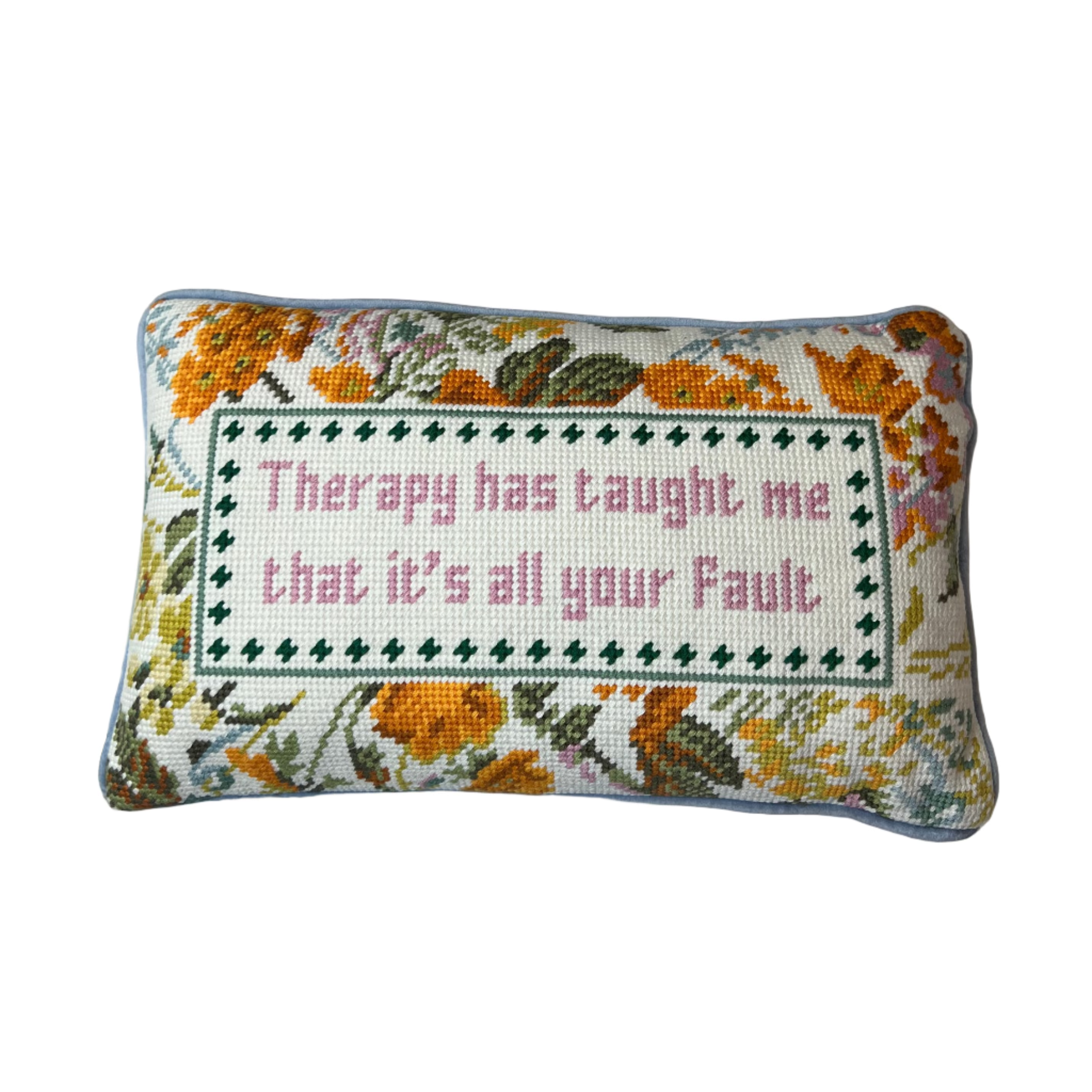 Therapy Needlepoint Cushion