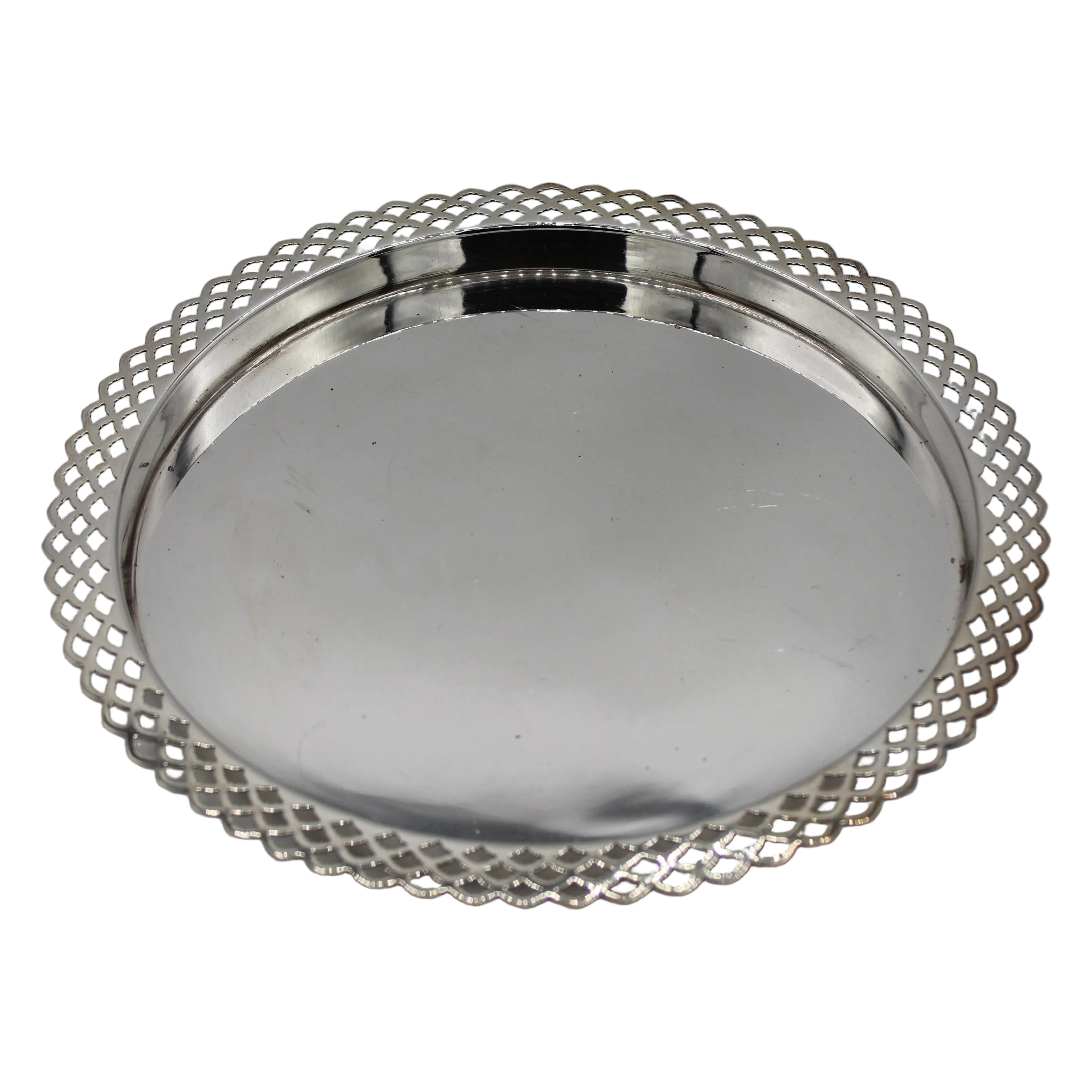 A Silver Plated Circular Tray, c. 1940