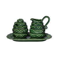 Veronica Beard Creamer/Sugar Set Green