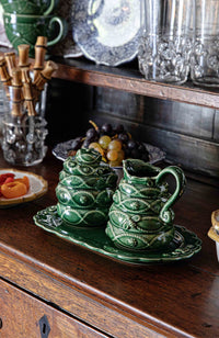 Veronica Beard Creamer/Sugar Set Green