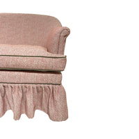 Nina Campbell Jessie Sofa in Lavani Pink Fabric  arm detail against white background