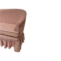 Nina Campbell Jessie Sofa in Lavani Pink Fabric angled arm close-up against white background