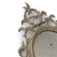 Juliet Decorative Oval Mirror - Oak Green