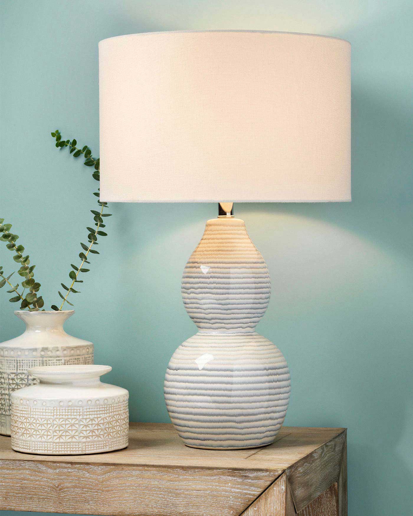 Catalina Wave Table Lamp White