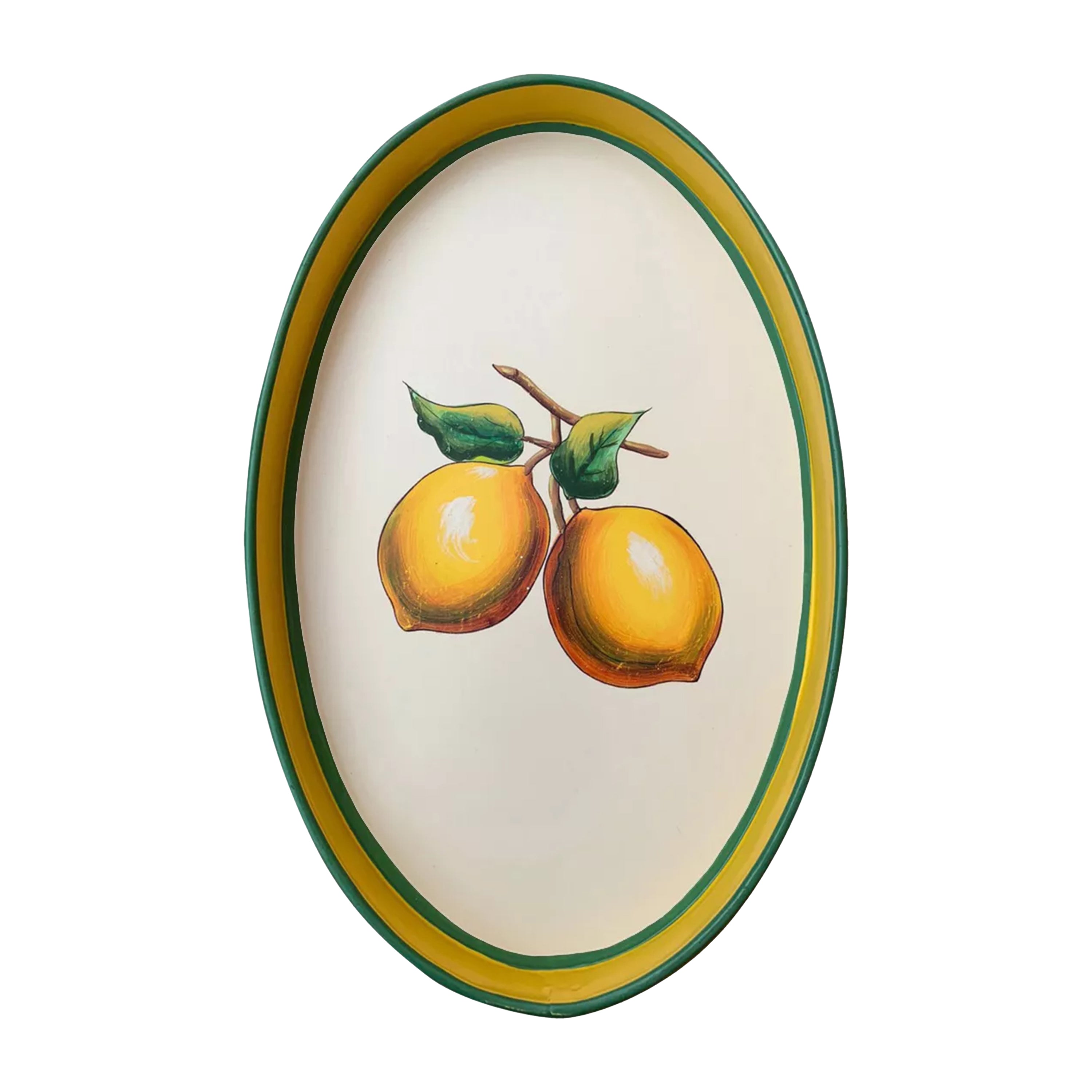 Iron Tray Oval Lemons