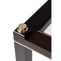 Nina Campbell Mickey Console against a white background corner detail close up