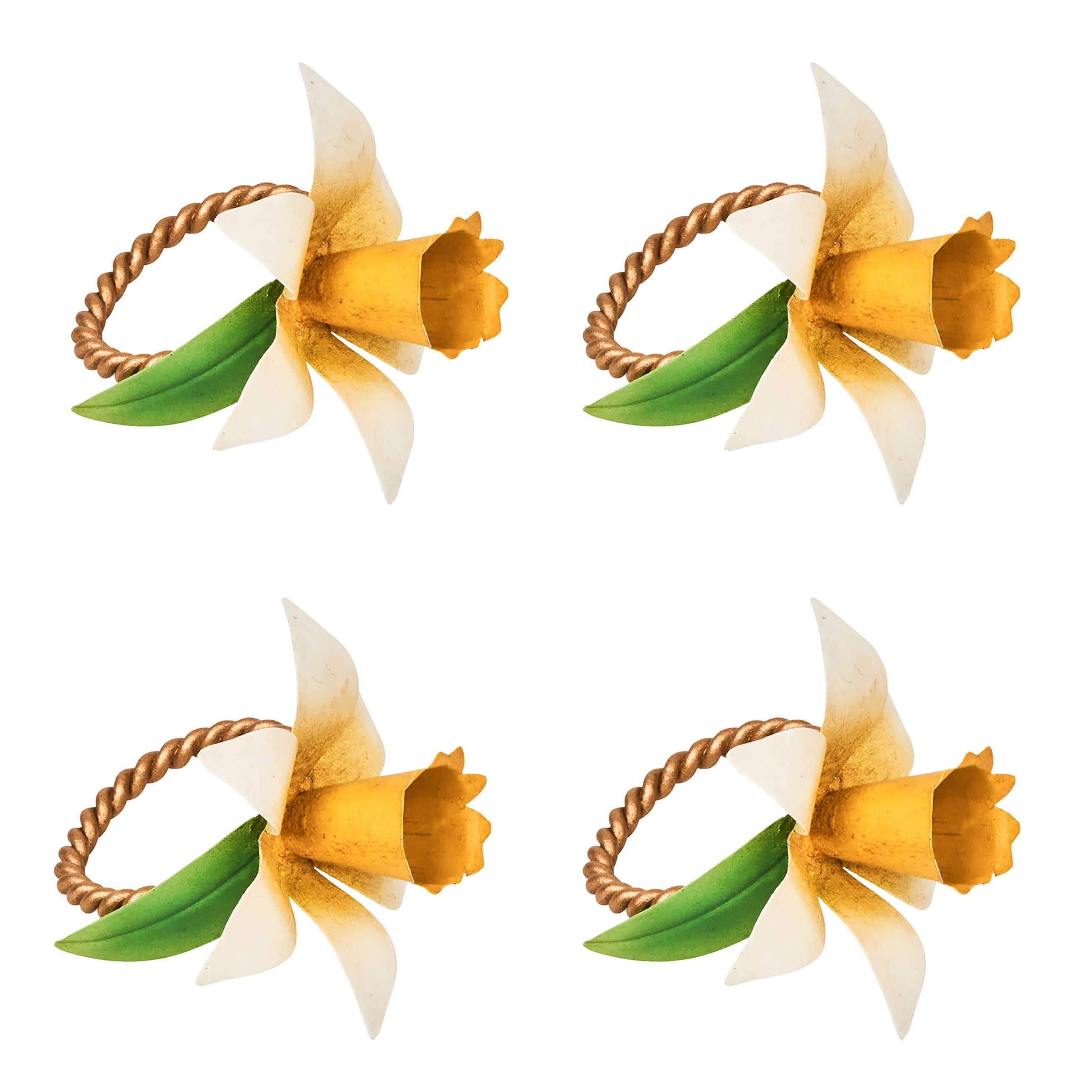 Meadow Walk Daffodil Napkin Ring set of 4
