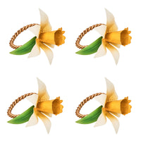 Meadow Walk Daffodil Napkin Ring set of 4