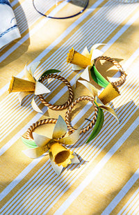 Meadow Walk Daffodil Napkin Ring set of 4