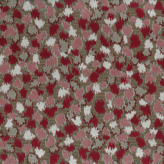 Nina Campbell Fabric - Wickham Orford Red/Rose/Taupe NCF4510-06