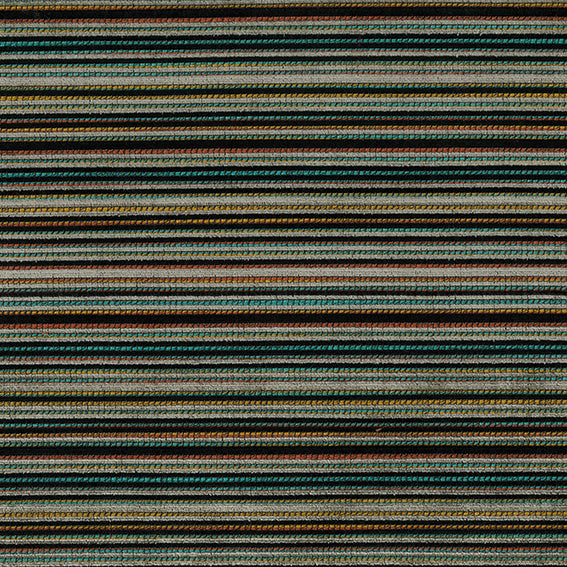 Nina Campbell Fabric - Wickham Framlingham Chocolate/Turquoise/Coral NCF4511-01