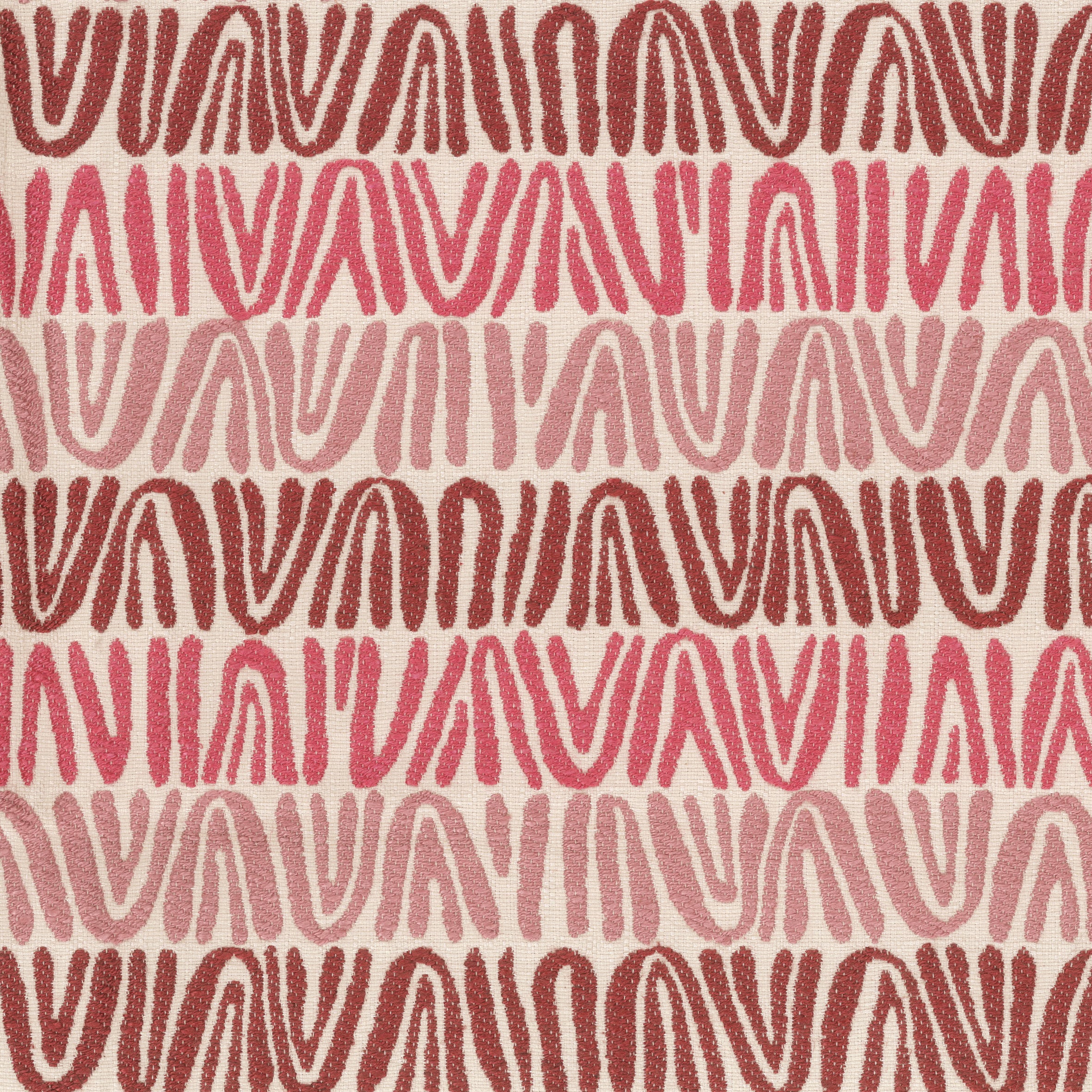 Nina Campbell Fabric - Dallimore Weaves Appledore Claret/Red/Pink