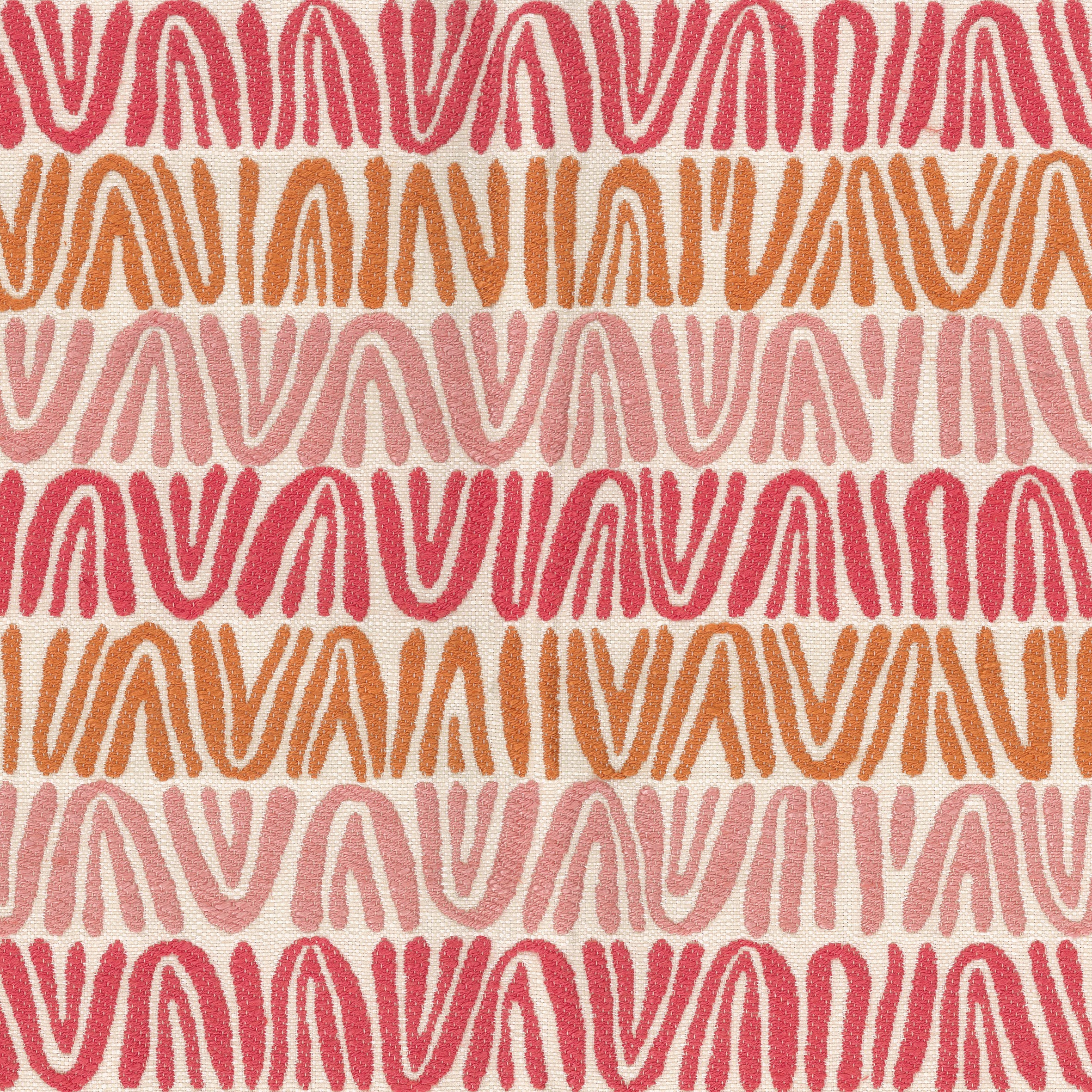 Nina Campbell Fabric - Dallimore Weaves Appledore Coral/Tangerine/Pink