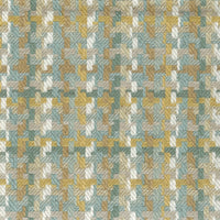 Nina Campbell Fabric - Dallimore Weaves Hadlow Aqua/Ochre/Ivory