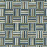 Nina Campbell fabric Dallimore Weaves Attwood Blue/Green/Chocolate
