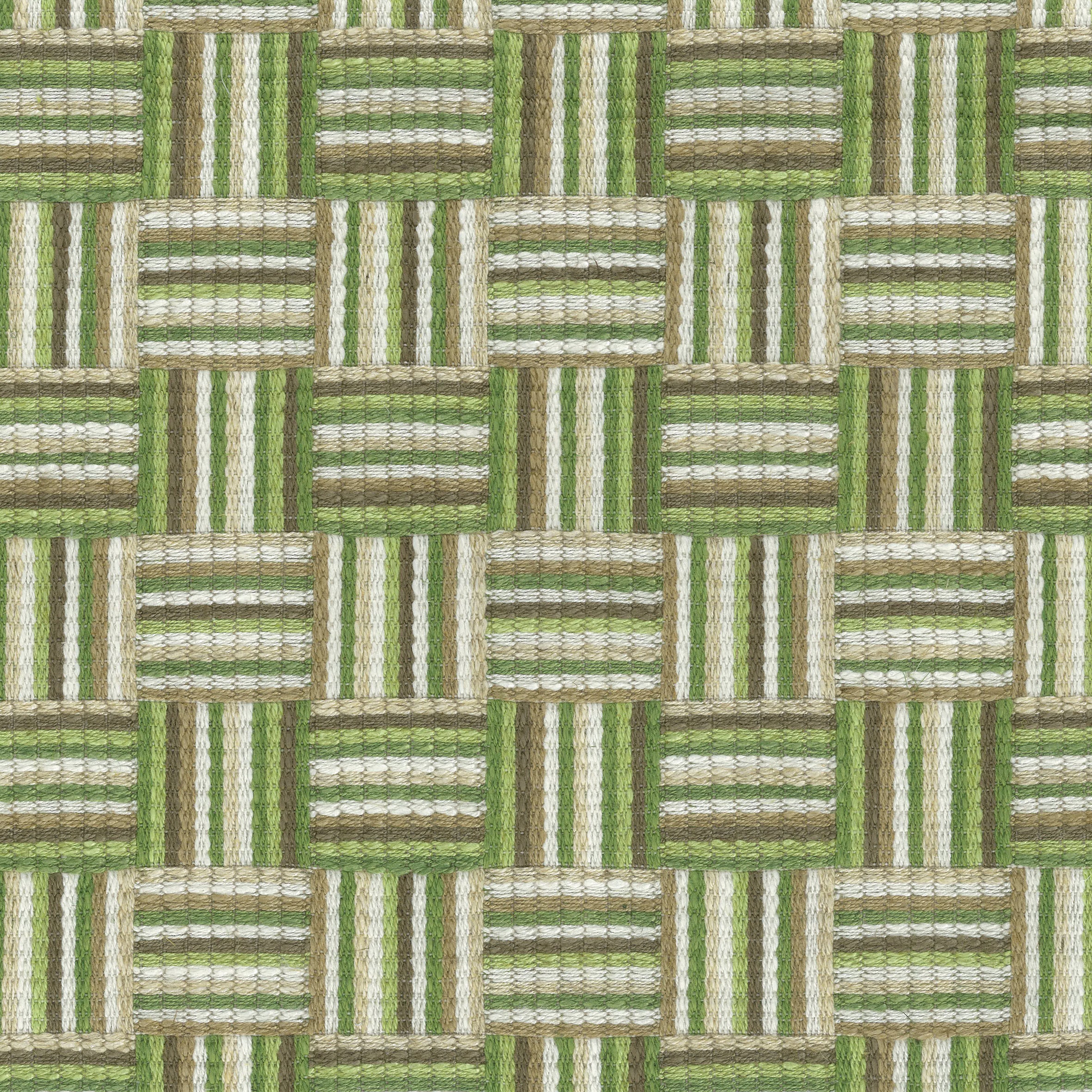 Nina Campbell Fabric Dallimore Weaves Attwood Green/Ivory/Taupe