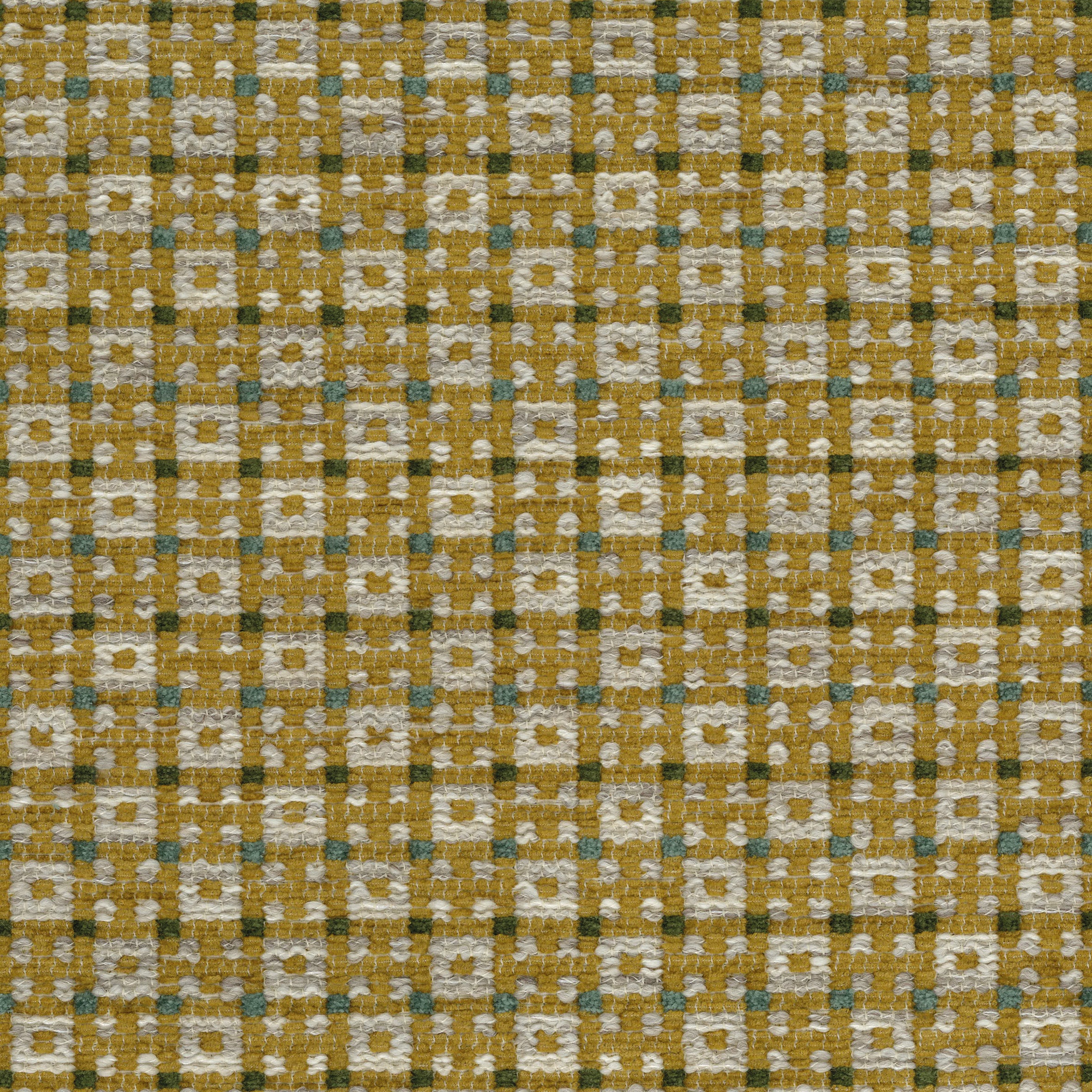 Nina Campbell fabric Dallimore Weaves Chiddingstone Ochre/Teal