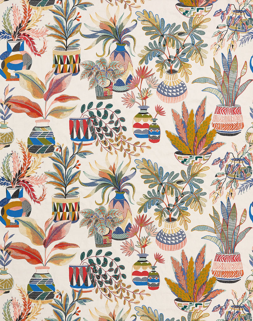 Dallimore Tudeley Coral/Ultramarine/Green NCF4530-02 – Nina Campbell