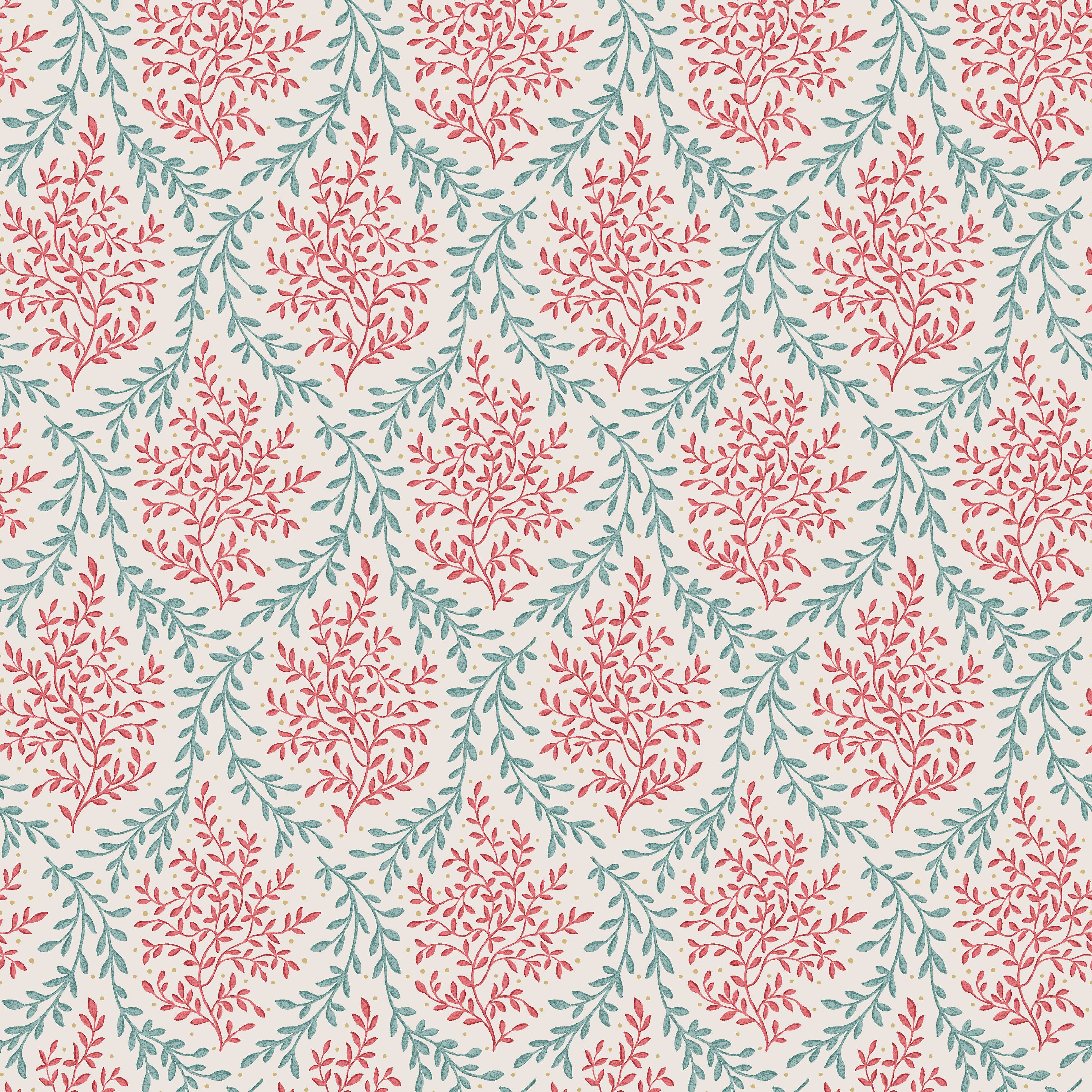Nina Campbell Dallimore Bedgebury Fabric Red/Teal