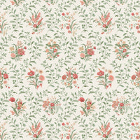 Dallimore Hollingbourne Fabric Coral/Eucalyptus NCF4535-01