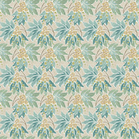 Nina Campbell Athena Sonia Aqua/Eucalyptus fabric
