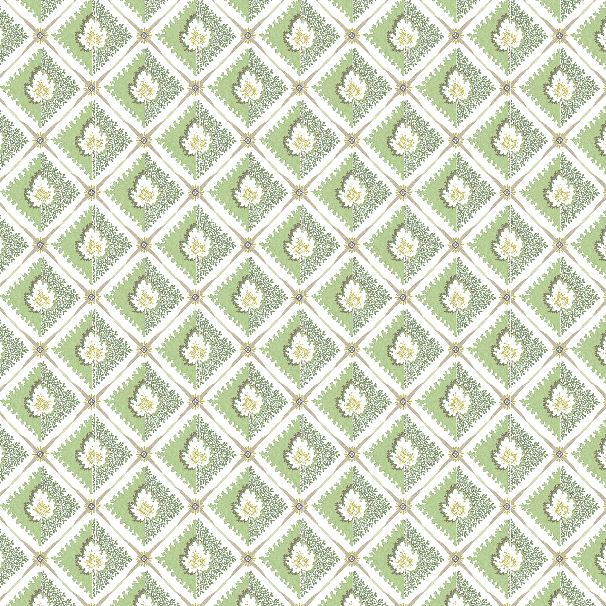 Nina Campbell Athena Elsie Green Fabric
