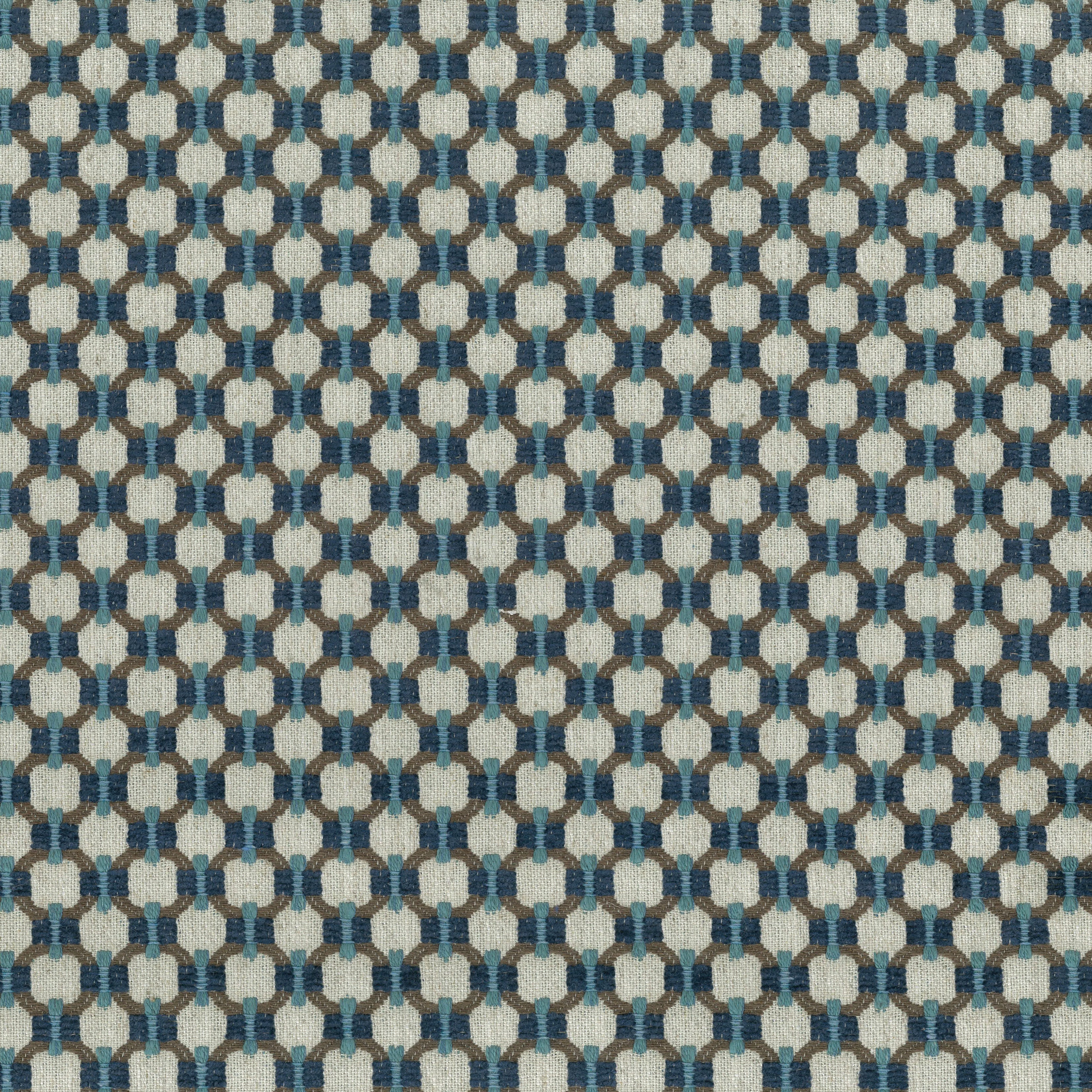 Bourton Weaves Loveden Blue/Chocolate NCF4610-05