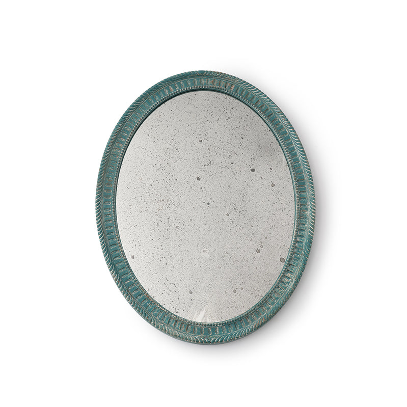 Nancy Oval Mirror Teal