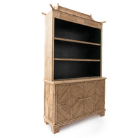 Nina Campbell Alfred Bamboo bookcase against a white background angle shot