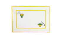 Set of Four Placemat & Napkin Yellow Monkey