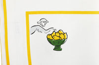 Set of Four Placemat & Napkin Yellow Monkey
