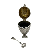 Antique Silver Owl Mustard Pot c.1920