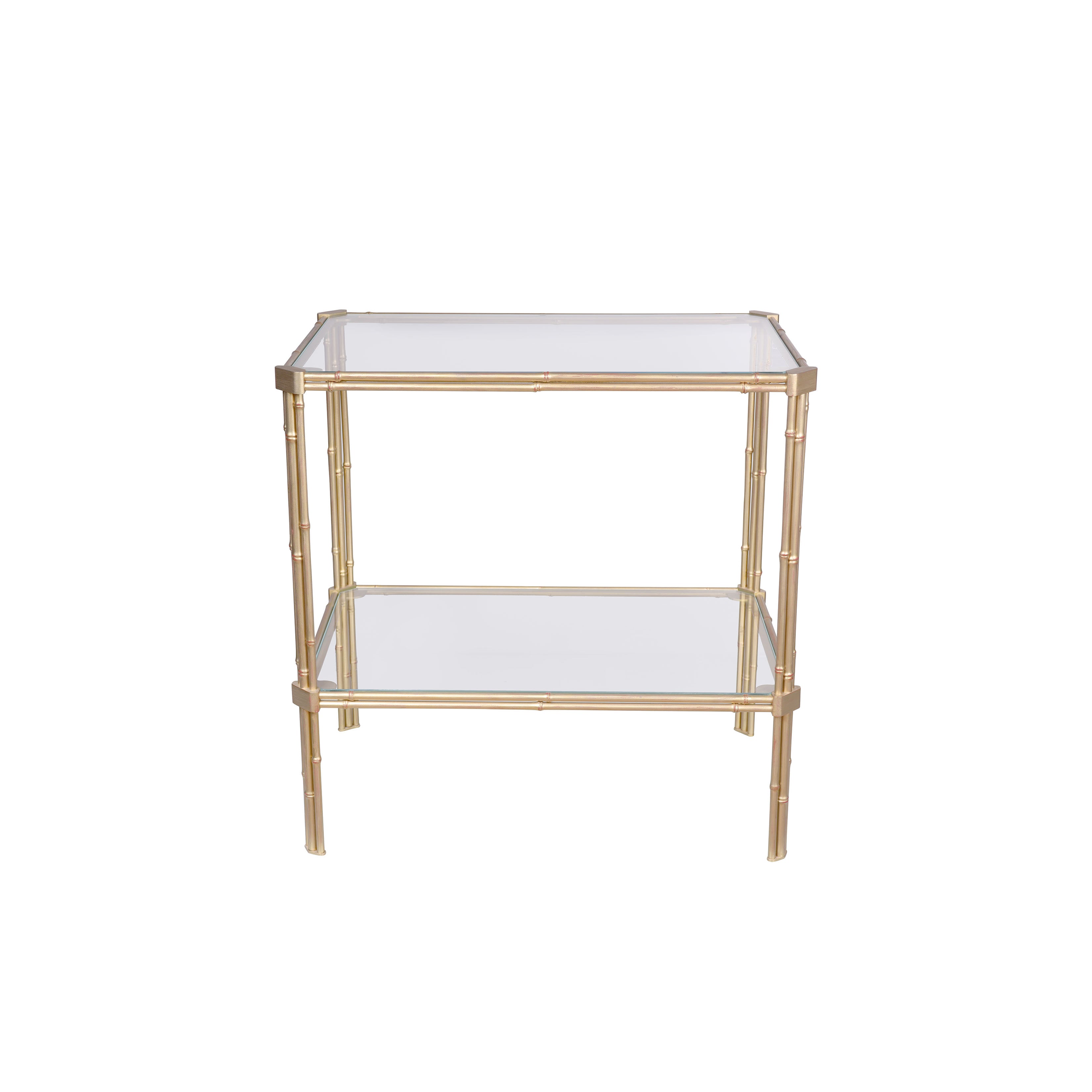 Nina Campbell Pagoda End Table in Gold Gilt