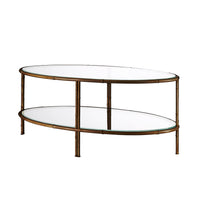 Nina Campbell Pagoda Oval Coffee Table against a white background