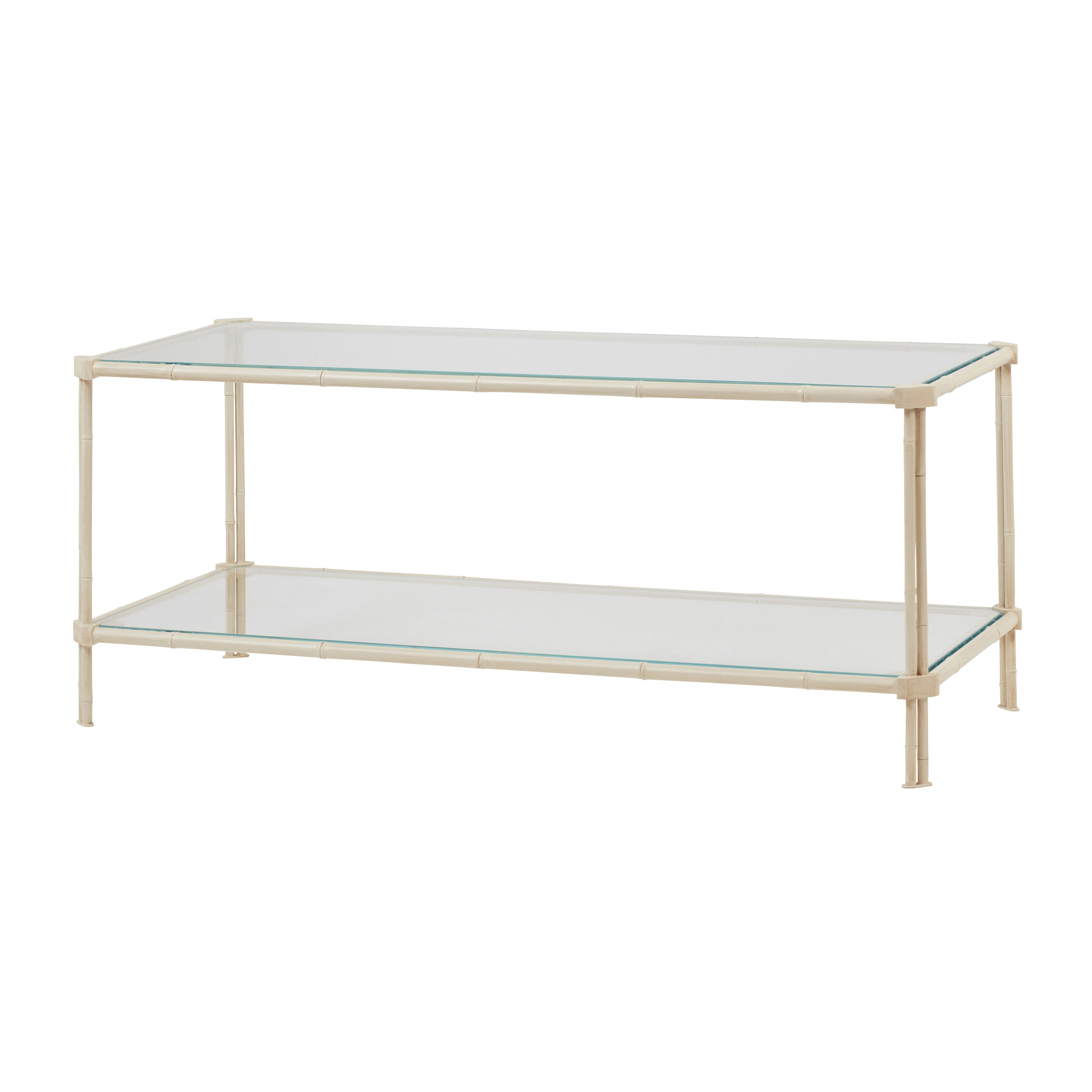 Nina Campbell Pagoda Rectangular Coffee Table against a white background