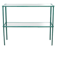 Nina Campbell Pagoda Console Small Steel Painted against a white background