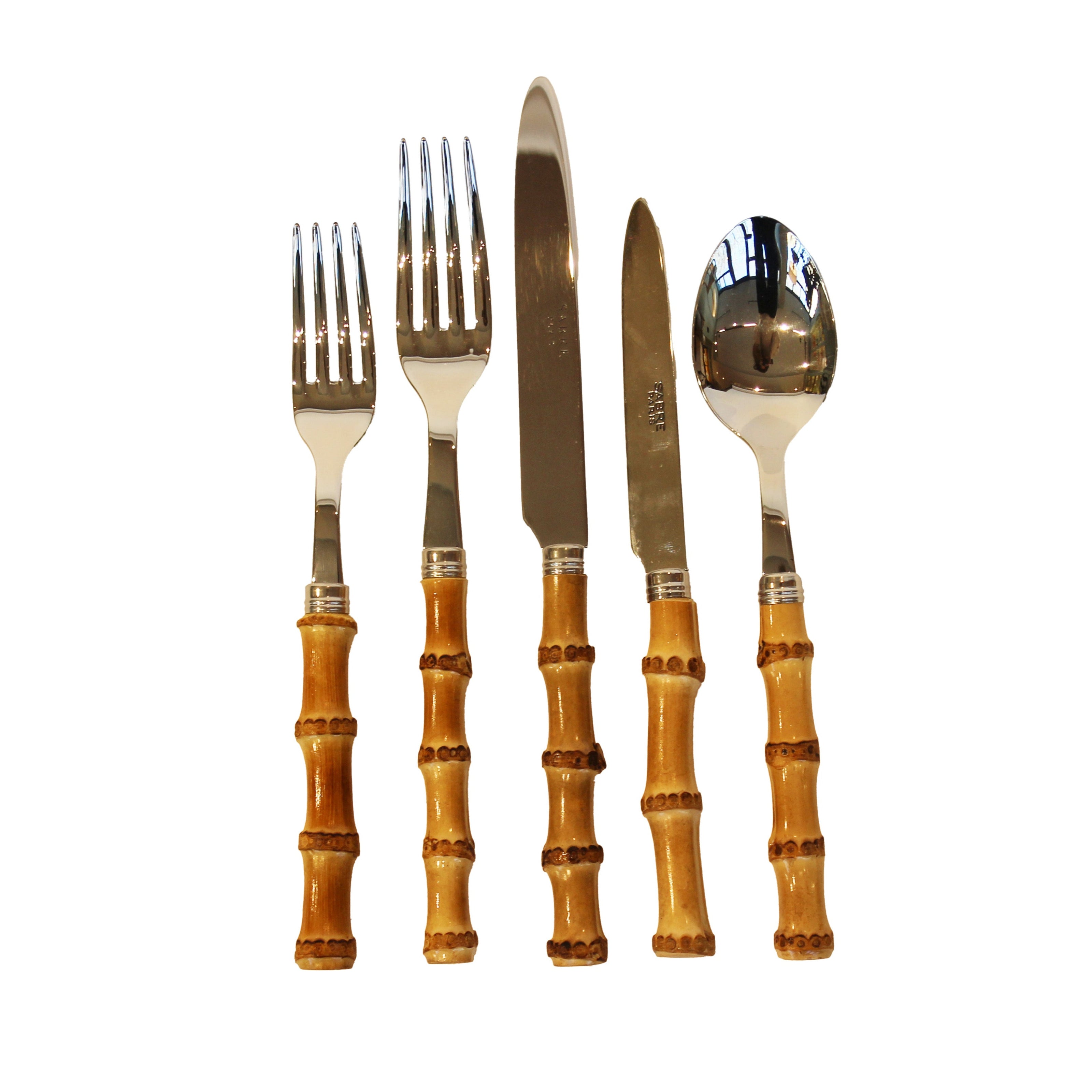 Panda Bamboo Set of five cutlery