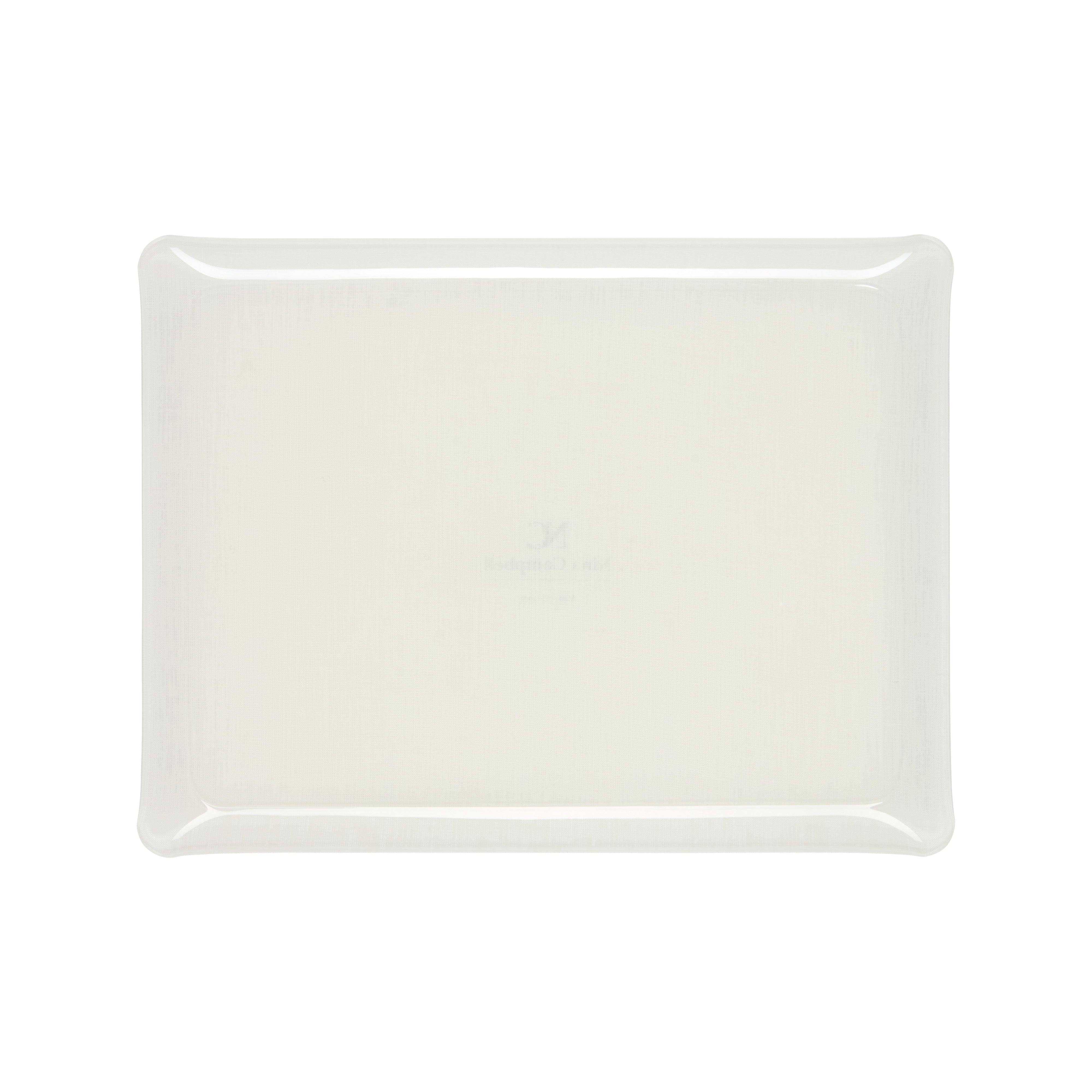 Nina Campbell White Fabric Tray Medium against a white background