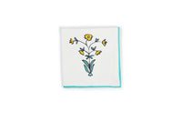 Set of Four Placemat & Napkin Flowers Teal